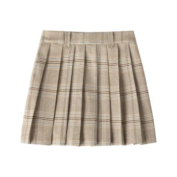 UNRETRO Casual Short Skirts Women's Khaki