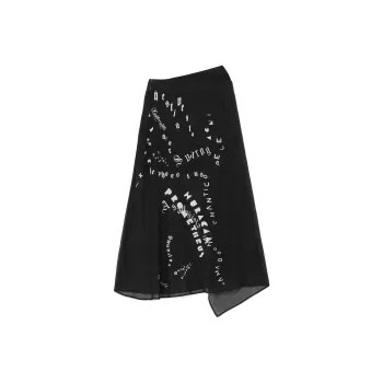 Yohji Yamamoto Casual Long Skirts Women's Black