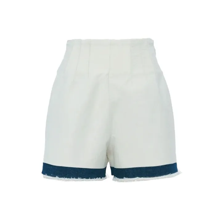 PRADA SS22 Denim Shorts Women's White-0