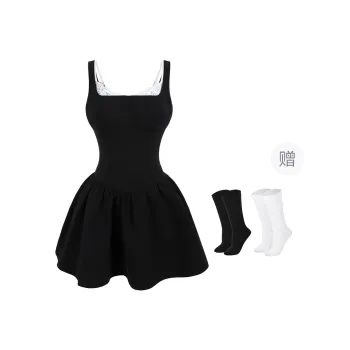 BSEVENI Slip Dresses Women's Black