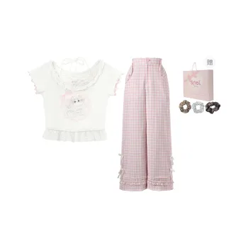 SNBL Casual Suits Women's White+Pink