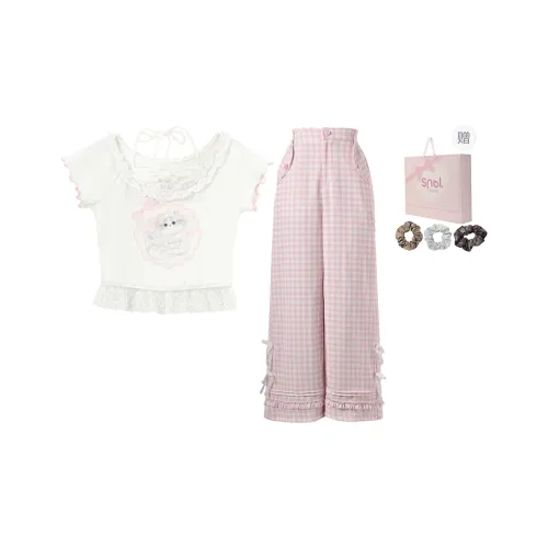 SNBL Casual Suits Women's White+Pink