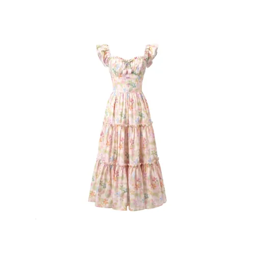 ACAINES Slip Dresses Women's Light Pink
