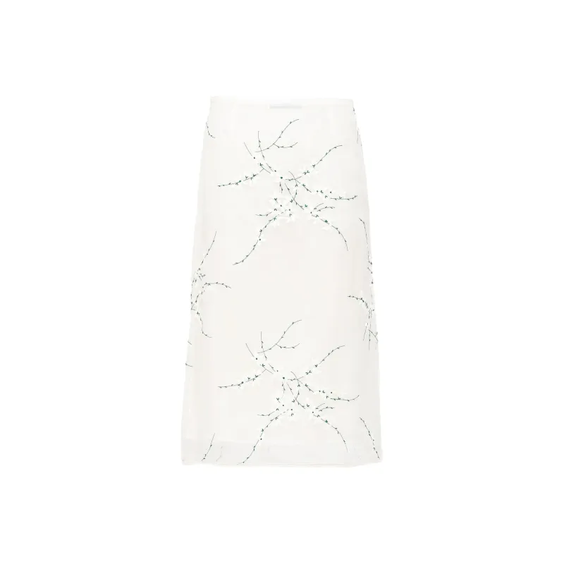 PRADA SS24 Casual Long Skirts Women's White-0