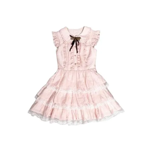 TIBINB Sleeveless Dress Women's Pink