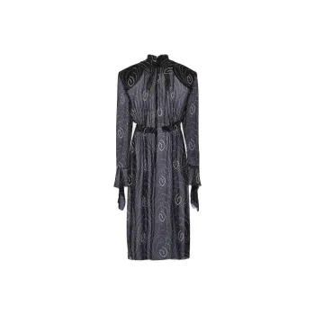 PRADA All Over Geometric Printed Midi Dress