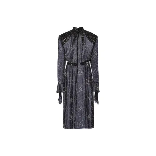 PRADA All Over Geometric Printed Midi Dress