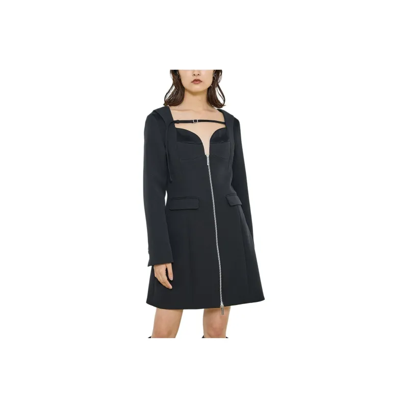 UNITED TOKYO Long Sleeved Dresses Women's Black-0