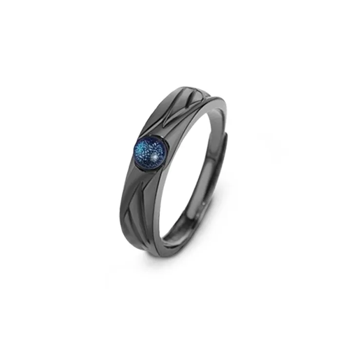 LuluCanaan Glass Cat Eye Rings Unisex-3