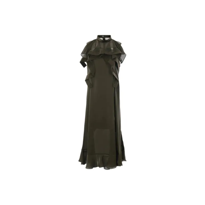 Sacai Ruffle Detailed Long Dress-0