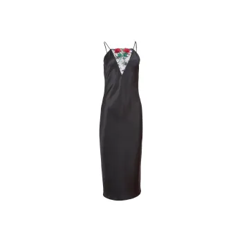 Fleur Du Mal Vampire Rose Embroidered Slip Dress
