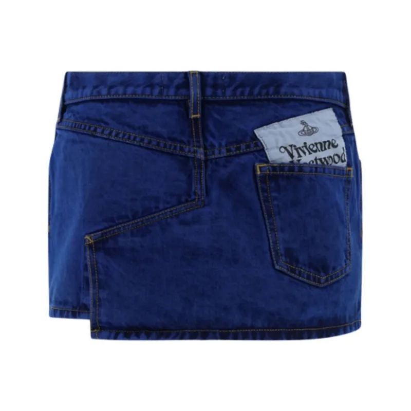 Vivienne Westwood Tie dye Denim Miniskirt-4
