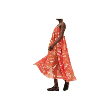 HERMES Slip Dresses Women's Orange