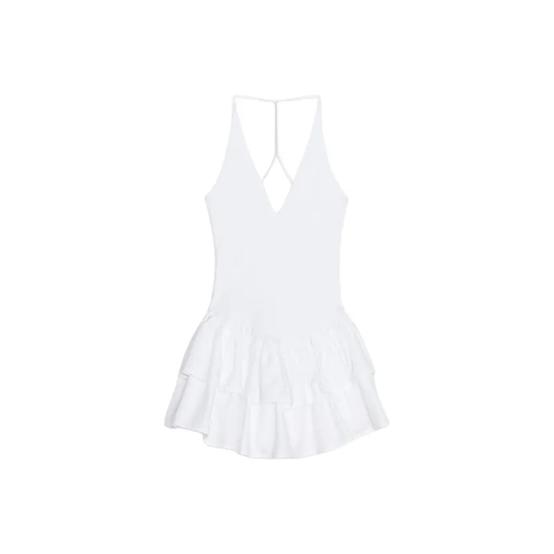 ZARA Slip Dresses Women's White-0
