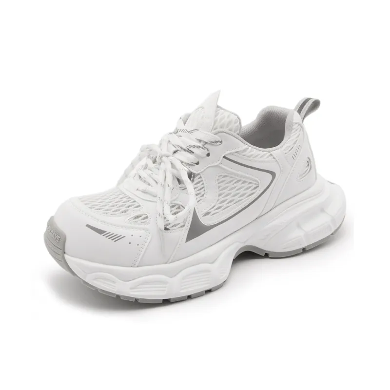 BBMTR Chunky Sneakers Women's Low Top Pink/Gray/White-11