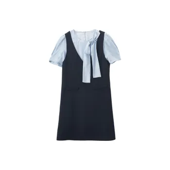 XIANGYING Skirt Set Women's Navy Blue