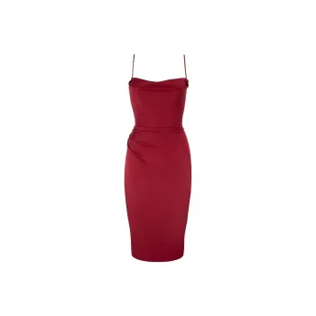 HOUSE OF CB ANJA Slip Dresses Women's WINE/Burgundy