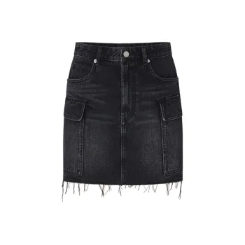 MO&CO Denim Short Skirts Women's Black