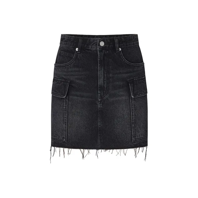 MO&CO Denim Short Skirts Women's Black-0