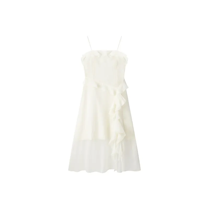 LEDIN Slip Dress Women's Cream Beige-0