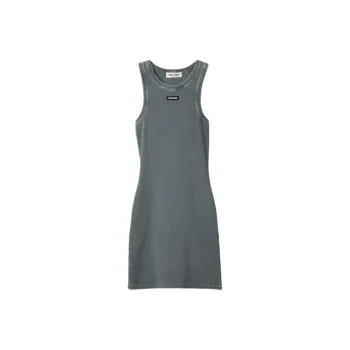 MIU MIU Sleeveless Dress Women's Gray