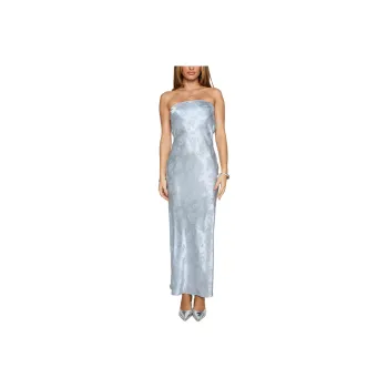 PRINCESS POLLY HALEY MAXI DRESS Sleeveless Dress Women's Blue Jacquard/Blue Jacquard