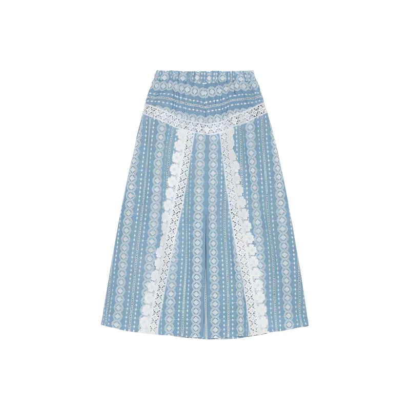 Maje Casual Long Skirts Women's Light Blue-0