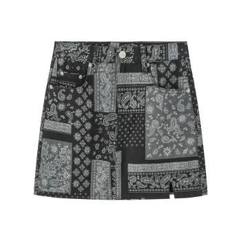 CHUU Denim Short Skirts Women's Black