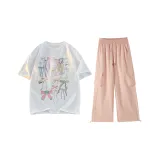 Clothing Sets (White Top+Pink Pants)