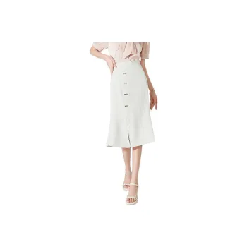 Like The Age Of Water Casual Long Skirts Women's White