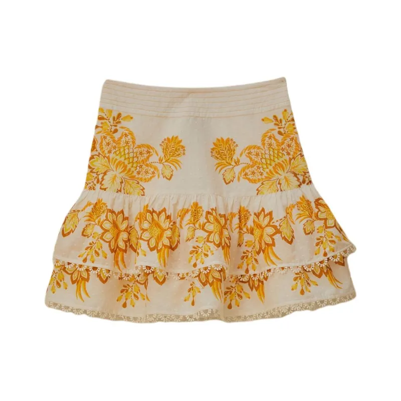 FARM RIO SS24 Casual Short Skirts Women's Ecru-0