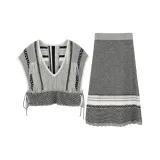 Gray Set (Vest+Skirt)