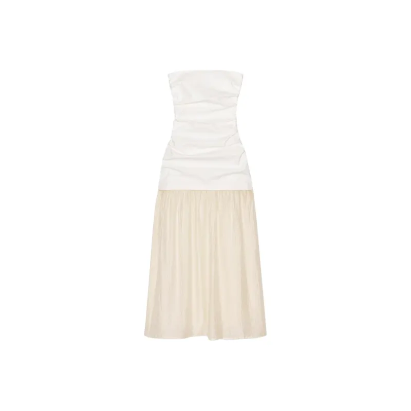 ZARA Sleeveless Dress Women's Raw White-0
