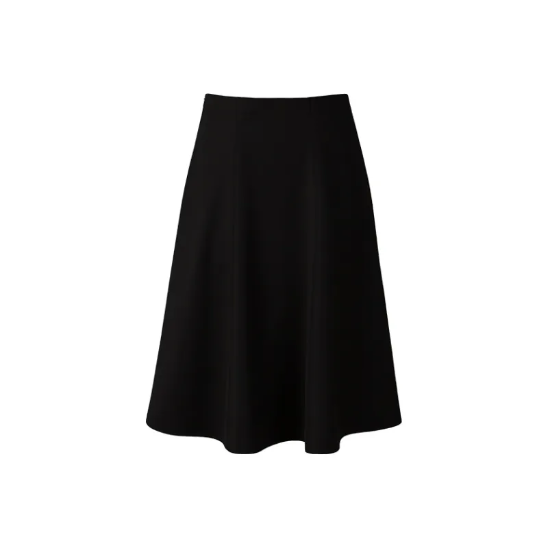 CLEANFLOW Casual Long Skirts Women's Black-0