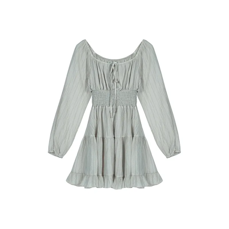 PLANE DRIFT Long Sleeved Dresses Women's Gray-0