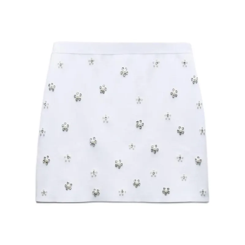 ZARA Casual Short Skirts Women's White-0
