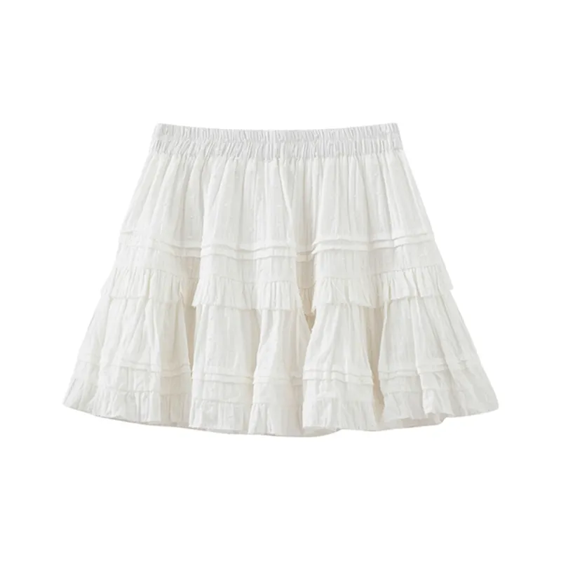 FLIM Casual Short Skirts Women's White-0