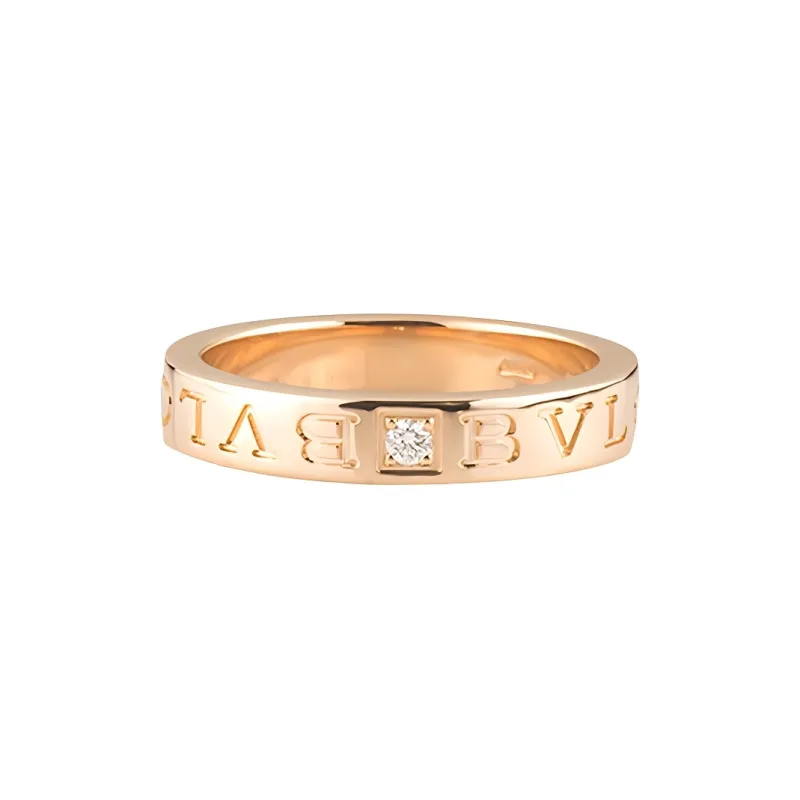 BVLGARI Pre Owned 2010s 18kt Rose Gold BVLGARI BVLGARI Diamond Ring-1