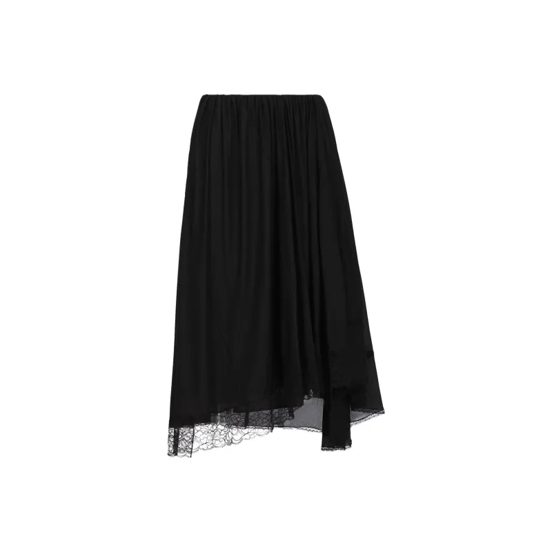 Balenciaga SS23 Casual Long Skirt Slim Fit Women's Black-0