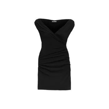 Jacquemus The Rita Ruched Mini Dress