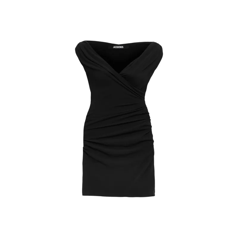 Jacquemus The Rita Ruched Mini Dress-0