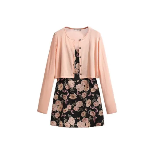 Silky Queen Skirt Set Women's Pink