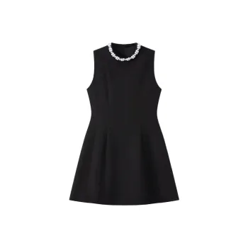 CPAURA Sleeveless Dress Women's Black