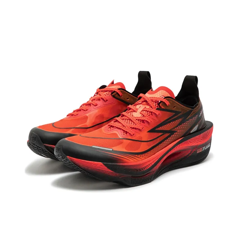 361° Flying Flame 3.5 Running Shoes Unisex Low Top Fluorescent Dark Red, Obsidian Black-2