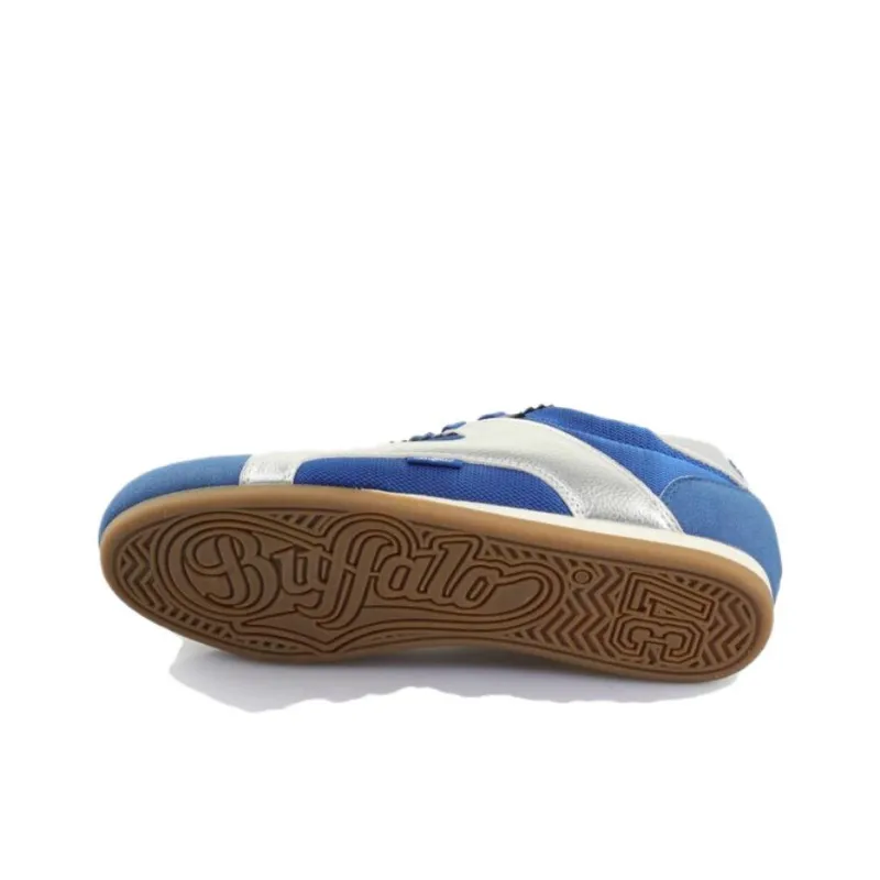 Buffalo Low Top Casual Shoes Unisex Blue Silver-3