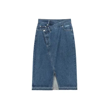 CHUU Casual Short Skirts Women's Denim Blue