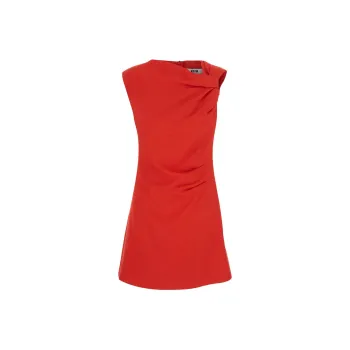 MSGM Ruched Detail Slim Fit Dress