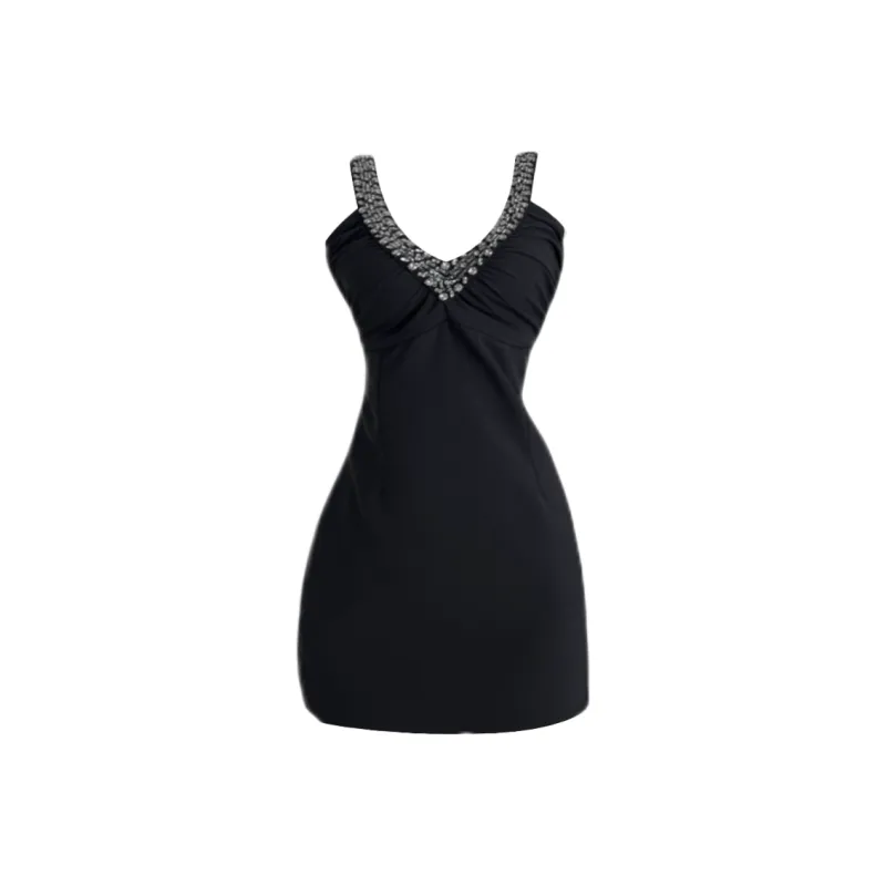 Udon House Slip Dress Women's Black-0
