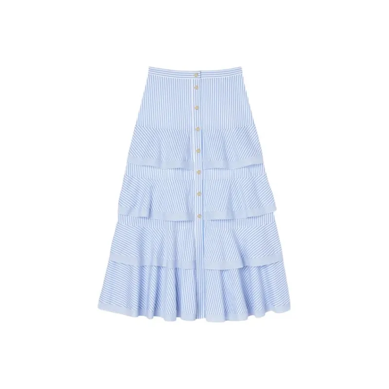 Sandro Casual Long Skirts Women's Sky Blue-0