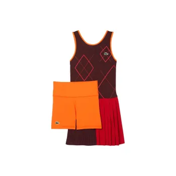 LACOSTE Skirt Set Women's Bordeaux/Orange